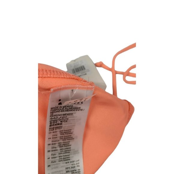 Billabong Sol Searcher Tri Bikini Top Peach Size M Adjustable Juniors - Picture 7 of 10